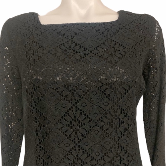 Vintage Handmade Black Lace Dress - Picture 6 of 7